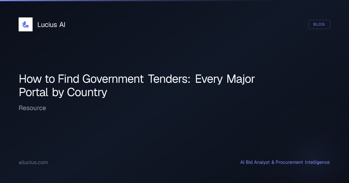 How to Find Government Tenders: Every Major Portal by Country | Lucius AI